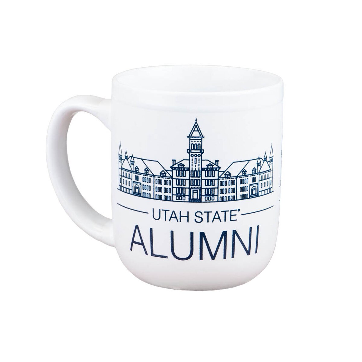 Utah State Alumni Old Main Mug white